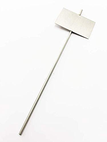 Stabile Pflanzenschilder Pflanzstecker aus hochwertigem Edelstahl Schildmaß 7,0x4,3cm Stablänge 25cm (Edelstahl, 10 Stück)