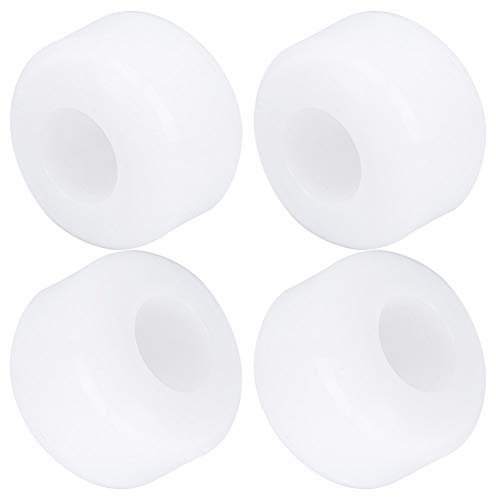 Skateboard Rollen, 4 Stück, 54x36mm, 75-85A Härte, PU Material, Weiß, Ersatz Rollen, für Skateboard, Fahrrad, Rollerskate, Altersgruppen