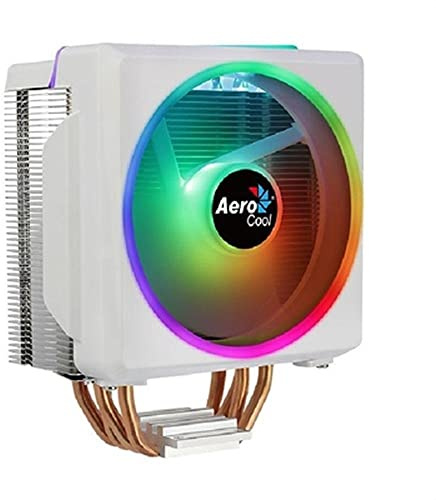Aerocool CYLON4FW, ARGB CPU Kühler Weiß, TDP 145W, ARGB 12cm Lüfter, HCTT 4 Heatpipes
