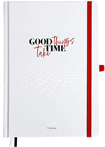 Notizbuch Bullet Journal A5 dotted - 200 Seiten dickes Papier 120 g/m² - Hardcover Punkteraster Tagebuch Planer - FSC® Notizbuch Notebook DIN A5 mit Lesezeichen - Diary Bullet-Journal by TOBJA®