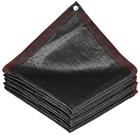 DKLE 10x12m 85% Toldo Vela de Sombra Red de Sombreado Negra Protección Solar Hoja de Lona Engrosamiento Cifrado Sombra para El Hogar Planta de Patio Aislamiento Térmico del Coche Malla Sombreador