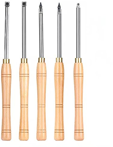 ZPYXBH Herramientas De Torneado De Madera Con Caja De Madera, Herramientas De Torno De Carburo, Juego De Cinceles Torneados Para Profesionales O Aficionados A La Madera, Formones Para Madera