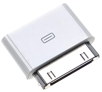 vhbw Adapter kompatibel mit Apple iPod Mini (4. Generation) Musikabspieler | Handy, Smartphone - Kabeladapter von Micro-USB auf 30-Pin Konnektor, Weiß