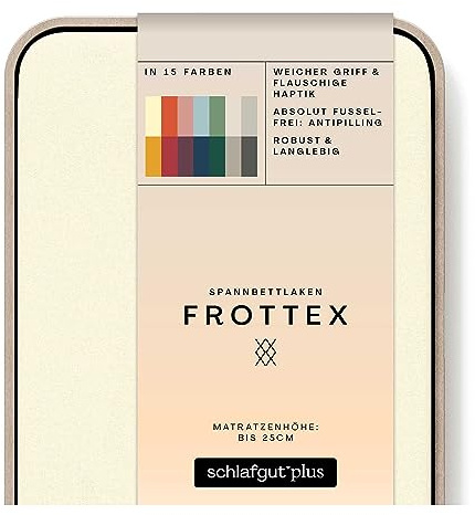 schlafgut Frottex Spannbettlaken None cm Frottee Baumwolle, Yellow Light | Bettlaken, Spannbetttuch None, Gelb, Frottee Stretch, saugfähig, bis 25 cm Steg, OEKO-TEX, Rundumgummi