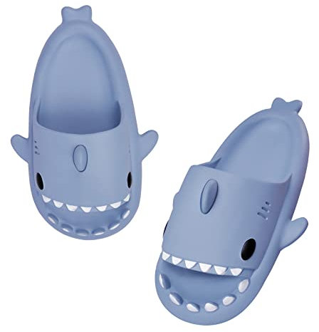 MoneRffi Cloud Shark Slides Damen Hai Hausschuhe Schuhe Unisex Sommer Haifisch Schlappen Herren Rutschfeste Badeschuhe Cartoon SharkSoft Badeschuhe Lustig Slippers