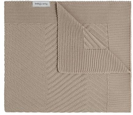 Baby's Only - Kinderdecke Grace - Kuscheldecke für Babybett - Gitterbettdecke aus Baumwolle - Blanket mit Fischgrätenmuster - 100x135 cm - Beige