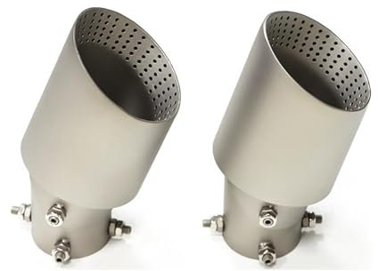Auto-Endrohre Auto-Auspuffspitze, Universal-Schalldämpferspitze, Gebogenes Auspuffrohr, Autozubehör, Endrohr, 89 Mm, 101 Mm, 114 Mm Düse Auspuffblenden (Größe : 101MM)