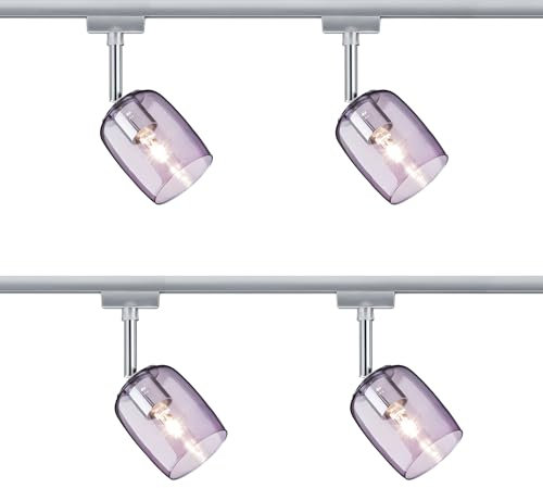 4er Set Paulmann URail Spot Schienensytem Stangensystem 230V Chrom matt inkl. LED Leuchtmittel (95340.04)
