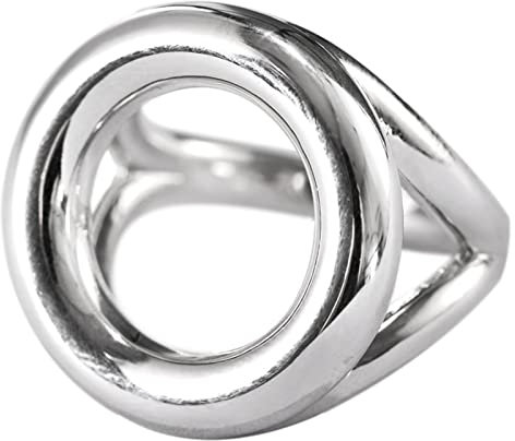 Skcess Verlobung Ringe Sterlingsilber, Damen Ring Silber Runder Hohlraum Geschenke für Damen Frauen Freundin Größe 60 (19.1)
