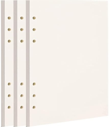 JOYISEN Blanko-Nachfüllpapier, A5, 100 g/m², A5, Nachfüllpapier mit 6 Löchern, 135 Blatt/270 Seiten, Planer-Nachfüllpapier, Reisetagebuch, Notizbuch, 3 Stück
