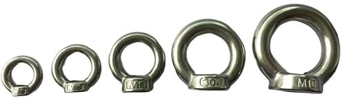 10 stücke M3 M4 M5 M6 M8 M10 Ringmutter Edelstahl Marine Hebe Ringmutter Ringmutter Schleife Loch for Kabel Seil Heben (Size : M8)