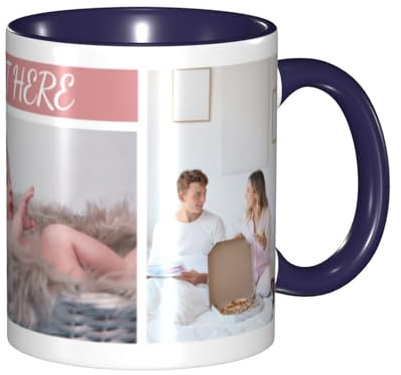 Naispanda Tazza Personalizzata in Ceramica da 11,6 Once con Stampa di Alta Qualità su Due Lati, 6 Colori