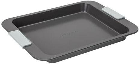 Laura Ashley – Grand plateau de four anti-adhésif de 32 cm, passe au lave-vaisselle, au four, au congélateur, avec poignées en silicone vert sauge, pour la cuisine et la pâtisserie (sans PFAO/PFAS)