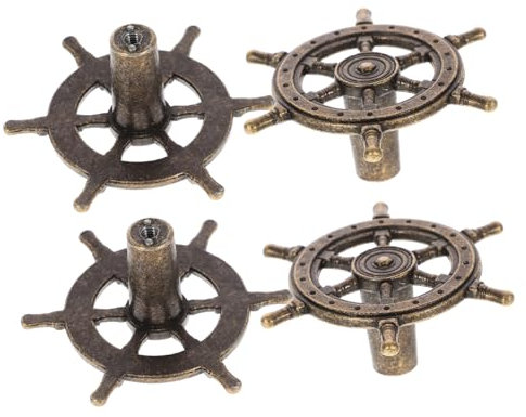 SEWOART Vintage Möbelknöpfe 4 Stück Aus Metall Runde Kommodenknöpfe in Antikem Grün Schrankgriffe Für Schubladen Und Türen Vielseitig Für Kleiderschrank Und Kommode