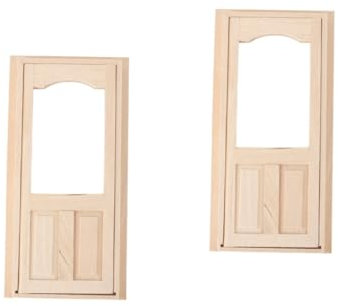NUOBESTY 2sätze Mini Haus Tür Maßstab Blanko Design Miniatur Tür Für Bastelzubehör Hochwertigem Für Kreative Projekte