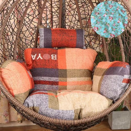 MIAOMI Polster für Schwingsessel, Outdoor Indoor HäNgesessel Polsterauflage Hängesessel Kissen Auflagen Waschbar Schaukelstuhl Sitzkissen Terrassen-Hängesesselkissen(Rot)
