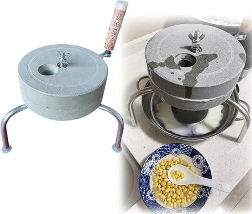 NXSLONE Stone Mill,Stone Grinder Household Stone Grain Mill, Handmade Bluestone Cereal Paste Mill, Food Bean Wet Soymilk Wet Grinder(Diameter 32cm(12 5/8))