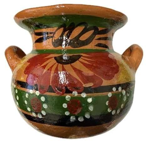 Authentic Mexican Barro Olla Jarro De Tonala Bola Grande Mexicana Jarrito Para Frijol Frijoles Sopas Boiling Beans Chilis Soup Clay Pot