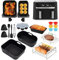 Heißluftfritteuse Zubehör für Tefal EY9018 Dual Easy Fry & Grill - 5,2/3,1L - Airfryer Silikonform, Brotbackform, Muffinförmchen, Grillrost Heißluftfritteuse, Grillzange - Airfryer Zubehör für Tefal