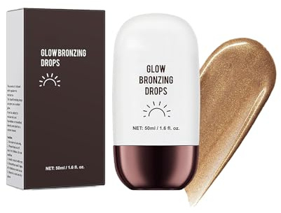 Gocce Autoabbronzanti Super Glow, Gocce Bronzanti Liquidi per il Viso e la Pelle, Gocce Bronzanti Naturali, Sublimatore della carnagione Naturale (#02)