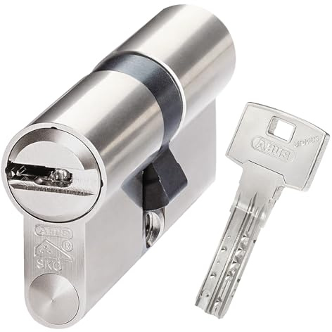 Cerradura de doble cilindro para ABUS Bravus 2500 MX | Cilindro de seguridad con tecnología magnética | Función de emergencia y peligro | 3 llaves de seguridad + tarjeta de seguridad (30/40)