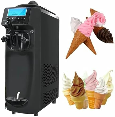 Macchina per Gelato, Macchina per Servire Morbidi da 1150W con Compressore Auto-Raffreddante, capacità da 6L, Sistema di Pulizia Automatica per Snack E Dessert Estivi