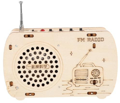 SOIMISS Junge Mädchen DIY Holz-Radio-bausatz Elektrisches Experimentier Technischen Naturwissenschaftsunterricht Interaktives Stem Lernspielzeug Wissenschaftliches Elektronikbasteln Für Ju