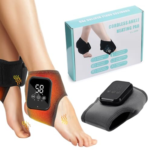Massaggiatore per piedi elettrico 3 in 1, massaggiatore per piedi con 5 modalità di massaggio e 6 livelli di riscaldamento, portatile ricaricabile neuropatia (grigio, 1 pezzo)
