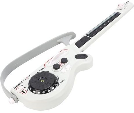 Fockety Kindergitarre, faltbares, schnurloses Smart Instrument, kleines pädagogisches Musikspielzeug mit DJ Plattenspieler und LED Lichtern, Bluetooth E Gitarre für Kinder ab 3 Jahren (Gray)