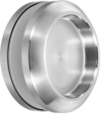 sourcing map Poignées de porte coulissante rondes en verre, 7 cm, en acier inoxydable 304, dos à dos, avec vis pour douche, balcon, bureau, porte coulissante, armoire, argent