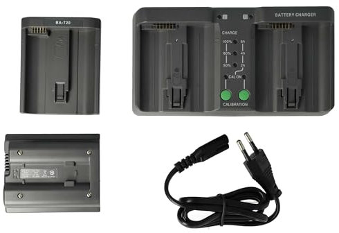 vhbw Caricabatterie Duale Rapido per Batterie della Fotocamera Videocamera SLR Nikon D2H, D2Hs, D2X, D2Xs, D3, D3S, D3X, D4, F6