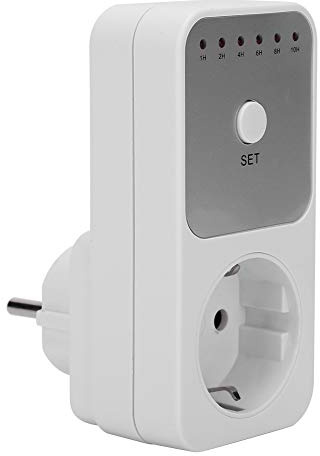 Interruptor de Enchufe con Temporizador Controlador de Interruptor de Temporizador Enchufable 6 Configuraciones de Temporizador de Cuenta Regresiva Diferentes Enchufe de la UE 230 V/50 HZ