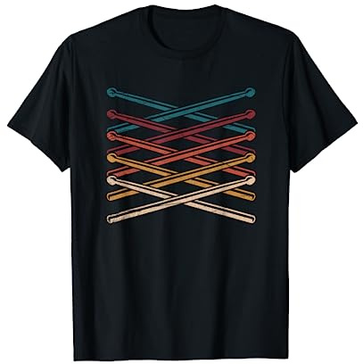 Baguette De Batterie Retro Cadeau Pour Batteur Drums T-Shirt