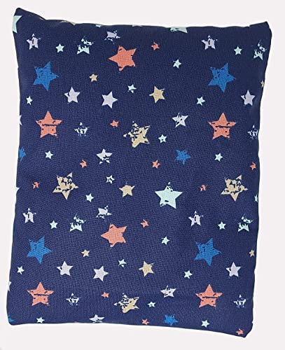 Lavendelkissen mit Bezug, Motiv 1212 Sterne 24 cm x 20 cm mit echtem Französischen Lavendel aus der Provence