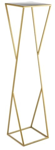 HowHomely Blumenständer Metall 100 x 24 cm - Solider und Minimalistischer Blumenhocker - Gold Pflanzenständer für die Hausdekoration wie Salon oder Schlafzimmer