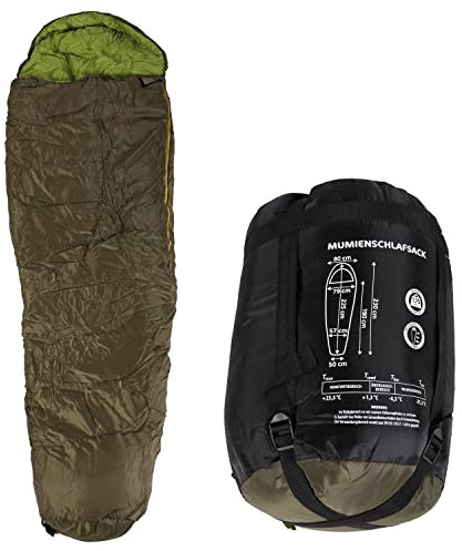 Mumienschlafsack Oliv-grau-Typ1