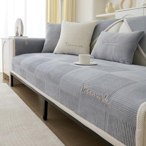 WYJHNLBEDC Sofa/Couch überzug/überwurf/überwurfdecke/Sofabezug Sofaschutz | Warmer Super Weicher Kurzer Plush Fleecedecke für Sofa L Form/U Form/Ecksofa 3/2/1 Sitzer, Sofaschutz Hund Kratzschutz Katze
