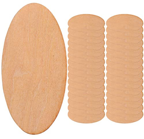 Beavorty 100stücke Oval Holzscheiben Unlackierte Holzplatten Für Bastelarbeiten Hochzeits Und Feiertagsdekoration Langlebig Und Vielseitig Einsetzbar Naturholz Für Kreative Projekte