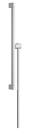 hansgrohe Brausestange Unica E Puro, Duschstange 65cm mit Brauseschlauch Isiflex 160cm und Easy Slide Duschkopfalterung, Chrom