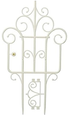 F Fityle 16 Zoll stapelbares Pflanzenspalier, Mini-Pflanzenspalier, DIY-Klettergitter für Zimmerpflanzen, Weinreben im Topf, Kletterpflanzen, Kleiner, Weiß