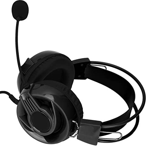 Auriculares para Juegos, Estilo Moderno, Ajustables, con Luz de Respiración LED, Auriculares con Cable con Micrófono Omnidireccional, con Enchufes de 3,5 Mm Y Enchufes USB (Negro)