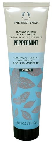 The Body Shop Peppermint Invigorating Foot Cream (1x 100ml), Cooling Foot Cream for Tired Feet, With Peppermint Essential Oil, Refreshing Moisturiser for Active Feet, Softens Dry Heels