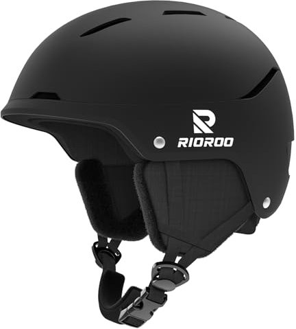 RIOROO Skihelm, Skihelme Herren Damen Jugendliche Größenverstellbar,Warme Flusen-Ohrpolster Snowboardhelm,Leichter Ski Helm mit Verstellbarem Belüftungssystem,Kompatibel mit Einer Skibrille