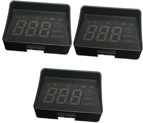 UPKOCH 3stücke Display Fahrzeug Geschwindigkeitsmesser Mit Warnsignal Für Müdigkeit Windschutzscheiben-projektor Für Sicheres Fahren Kompatibel Mit Meisten Fahrzeugen Zeigt