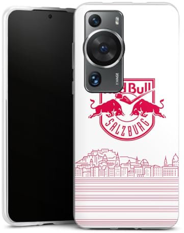 DeinDesign Silikon Hülle kompatibel mit Huawei P60 Pro Case transparent Handyhülle Eishockey Skyline EC Red Bull Salzburg