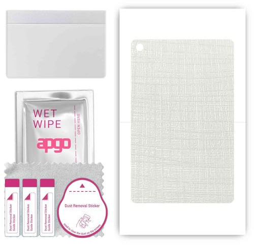 apgo Skin Sticker Film Foil Vinilo lámina para la Parte Posterior del teléfono Inteligente para Motorola Moto Tab G62 LTE Tejido Blanco
