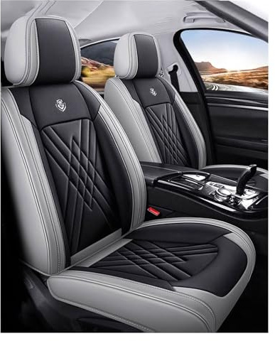 Car Seat Covers Full Set for Jeep Avenger 2022 2023 2024, Leather Seat Covers,Leather Seat Covers Full Set,5 Seats Automotive Vehicle Cushion Compatible with Airbag Breathable and Waterproof(A)