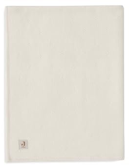 Jollein Couverture pour bébé Cosy Knit, Ivoire - Velours - 100 x 150 cm - 60% Coton, 40% Acrylique - Intérieur 100% Polyester - pour lit d'enfant - TOG 2.0 - Certifié Oeko-Tex - Motif tricoté