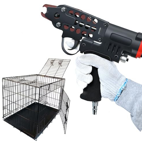 vanenferse Clavadora De Grapas para Cercas, Pistola De Clavos Neumática Tipo C, Pistola De Clavos DIY para El Hogar para Cercas De Jaula De Alambre Y Proyectos De Bricolaje