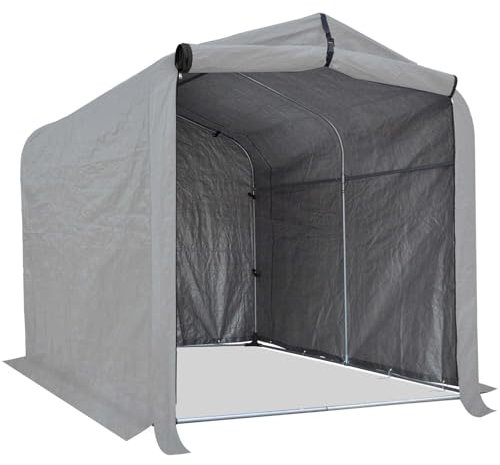 Kapler Bike Shed: 1.6X2.2m Waterproof UV-resistant Outdoor Bike Storage Tent with Metal Frame PE Cover Portable Garden Shelter Garage for Motorbike Mobility Scooter & Garden Tools